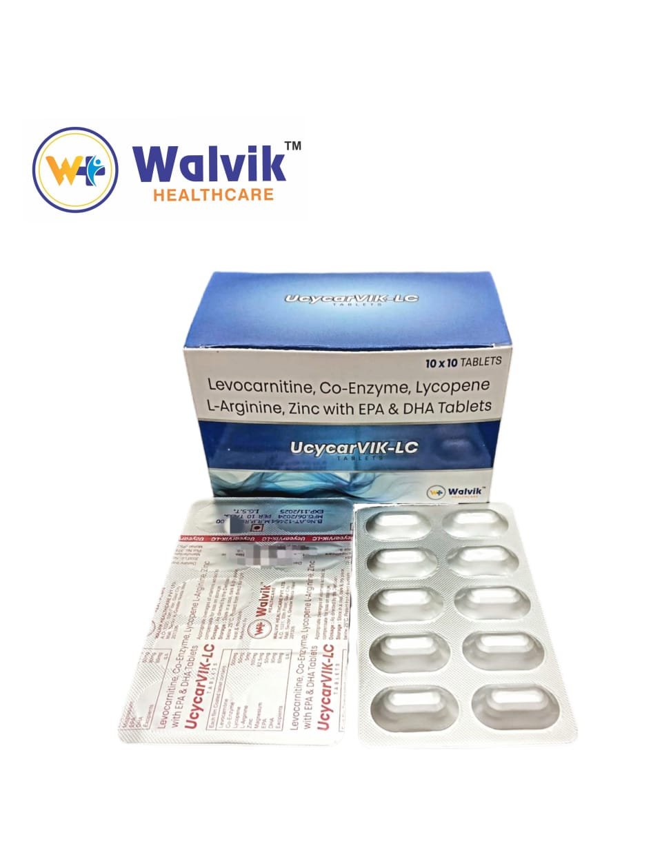 UCYCARVIK-LC (LEVOCARNITINE , CO- ENZYME, LYCOPENE L - ARGININE,  ZINC EPA & DHA TABLET )