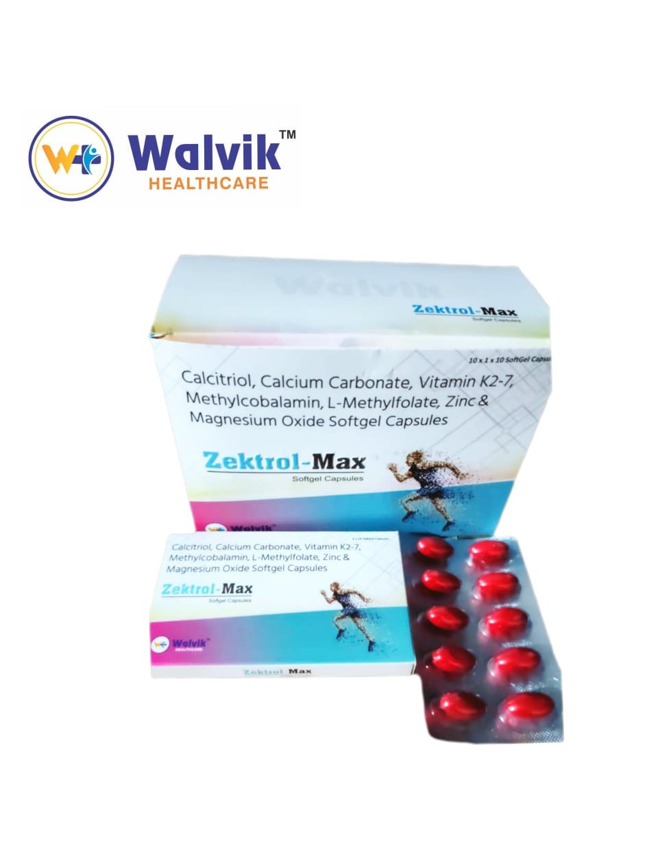 ZEKTROL - MAX (CALCITROL, CALCIUM CARBONATE, VITAMIN K2 -7, METHYLCOBALAMIN, L- METHYLFOLATE, ZINC & MAGNESIUM OXIDE SOFTEGEL CAPSULES )