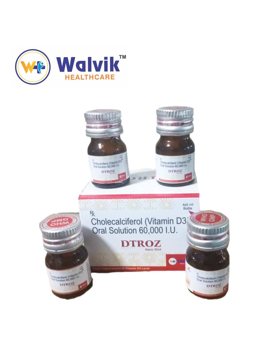 DTROZ NANO SHOTS (CHOLECALCIFEROL (VITAMIN D3) ORAL SOLUTION 60,000 I.U )